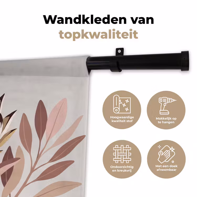 Protea - Bloem - Botanisch - Beige Wandkleed katoen klein -sfeer2