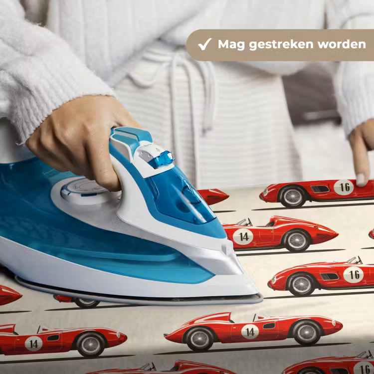 Raceauto - Retro - Rood Wandkleed katoen klein 269 -sfeer9