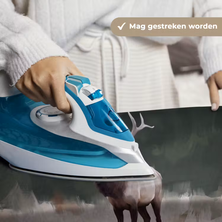 Edelhert - Gewei - Schildering - Rustiek Wandkleed katoen klein -sfeer9