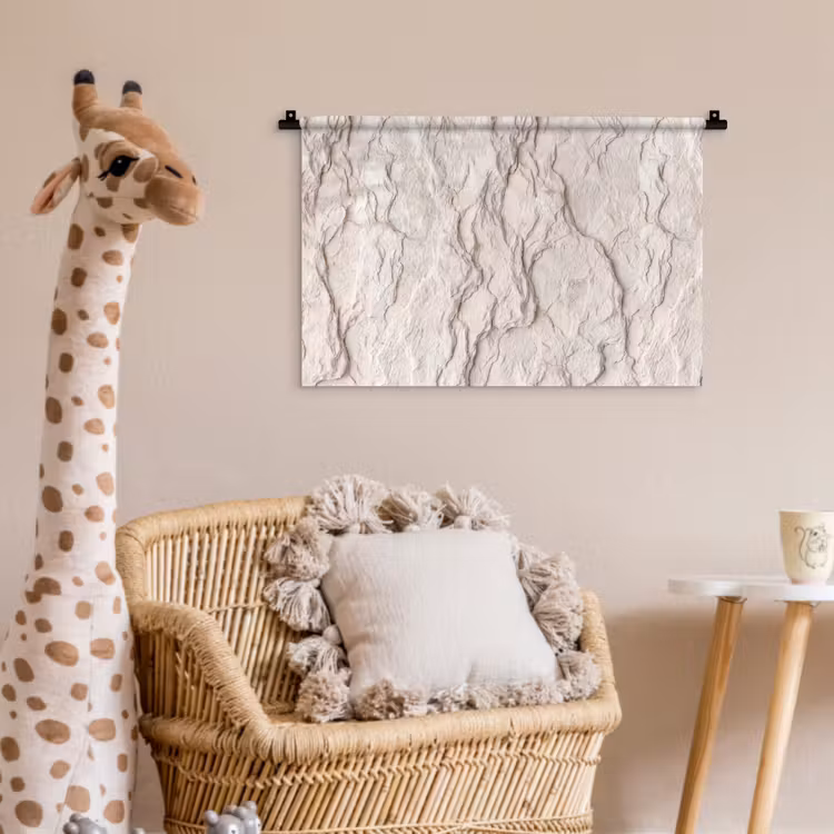 Rots - Structuur - Natuur - Beige - Abstract Wandkleed katoen klein -wsfeer5_kind