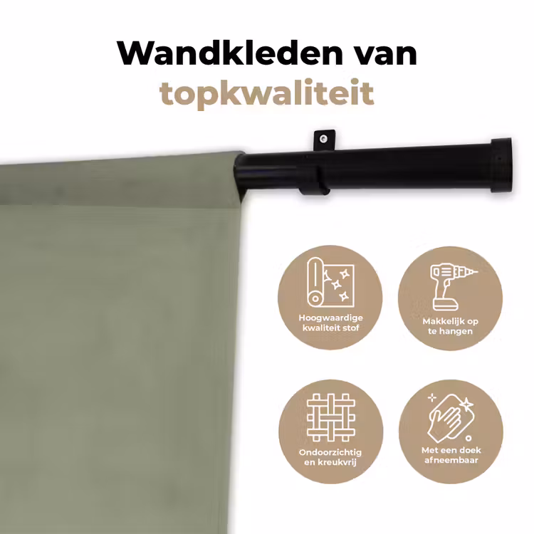 Sage - Mist - Groen Wandkleed katoen klein 269 -sfeer2