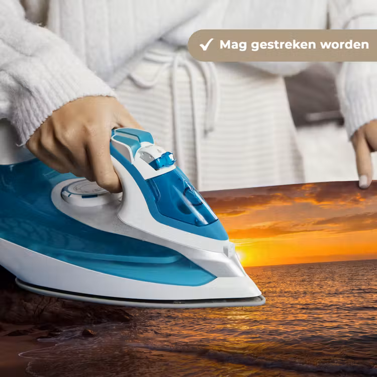 Zee - Kust - Zonsondergang - Natuur - Oranje Wandkleed katoen klein -sfeer9
