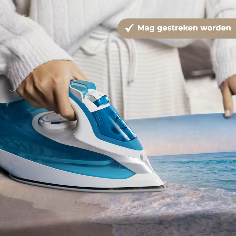 Zee - Golven - Strand - Natuur - Wit Wandkleed katoen klein -sfeer9