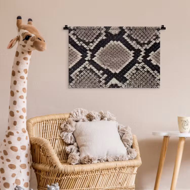 Slangenleer - Patroon - Beige Wandkleed katoen klein -wsfeer5_kind