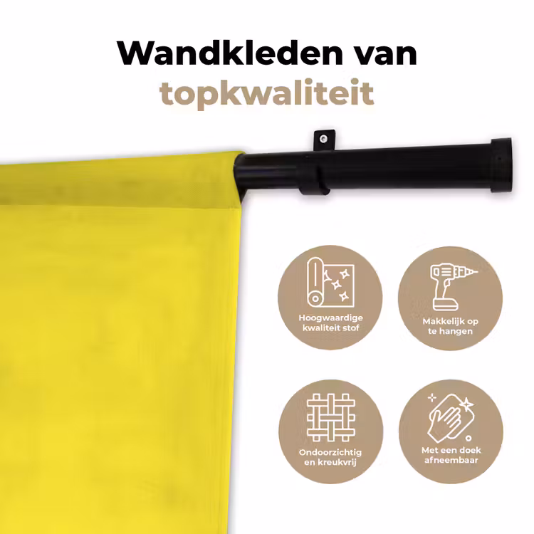 Soft - Custard - Geel Wandkleed katoen klein 269 -sfeer2