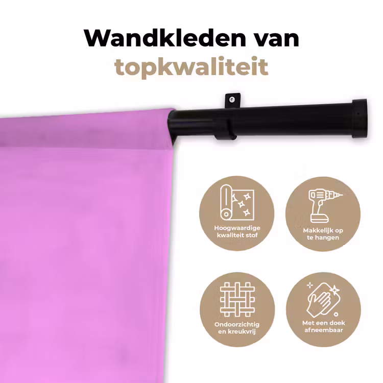 Soft - Lavender - Roze Wandkleed katoen klein 269 -sfeer2