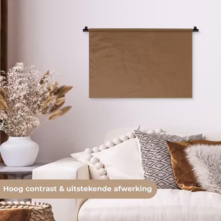 Soft - Walnut - Bruin Wandkleed katoen klein 269 -sfeer1