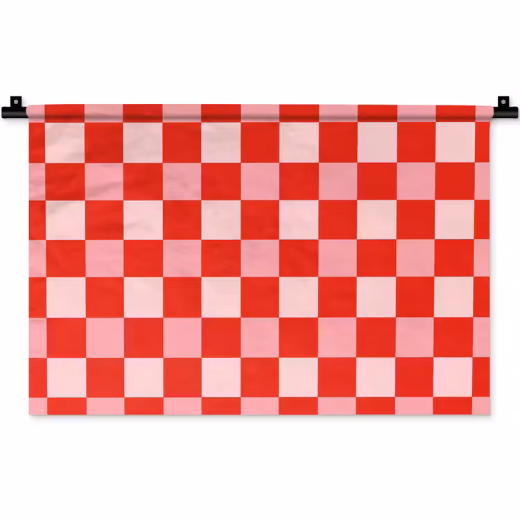 Vierkant - Klassiek - Rood Wandkleed katoen klein 269 -zz3d