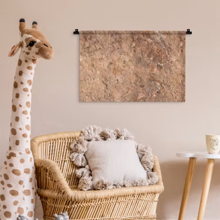 Steen - Natuur - Textuur - Abstract - Bruin Wandkleed katoen klein -wsfeer5_kind