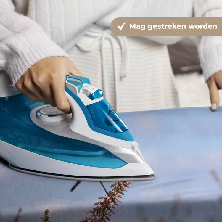 Roodborsttapuit - Heide - Paars - Natuur - Sfeervol Wandkleed katoen klein -sfeer9