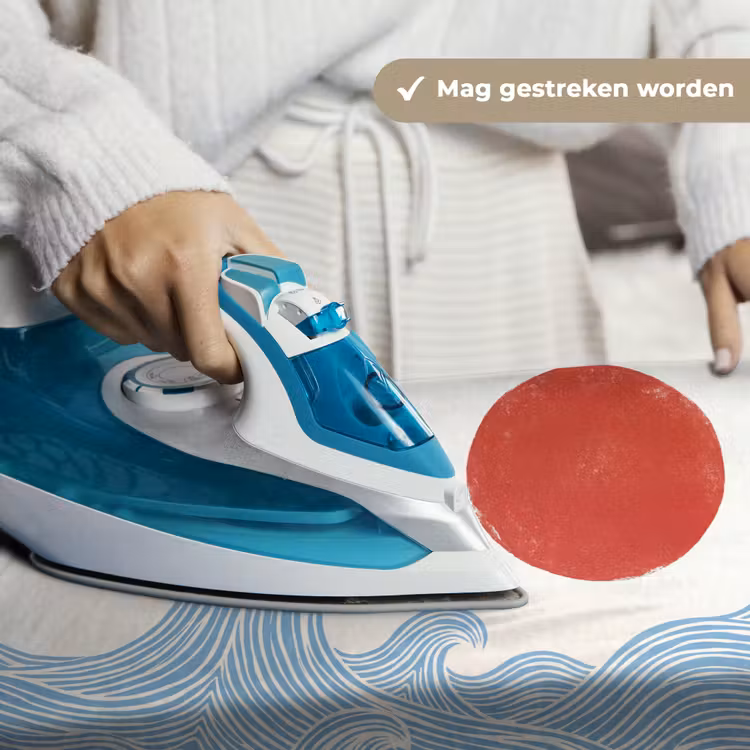 Zon - Golven - Oceaan - Abstract - Rood Wandkleed katoen klein -sfeer9