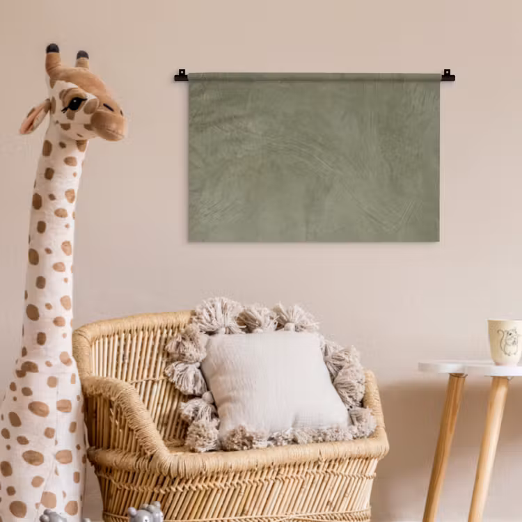 Textuur - Betonlook - Achtergrond - Modern - Groen Wandkleed katoen klein -wsfeer5_kind