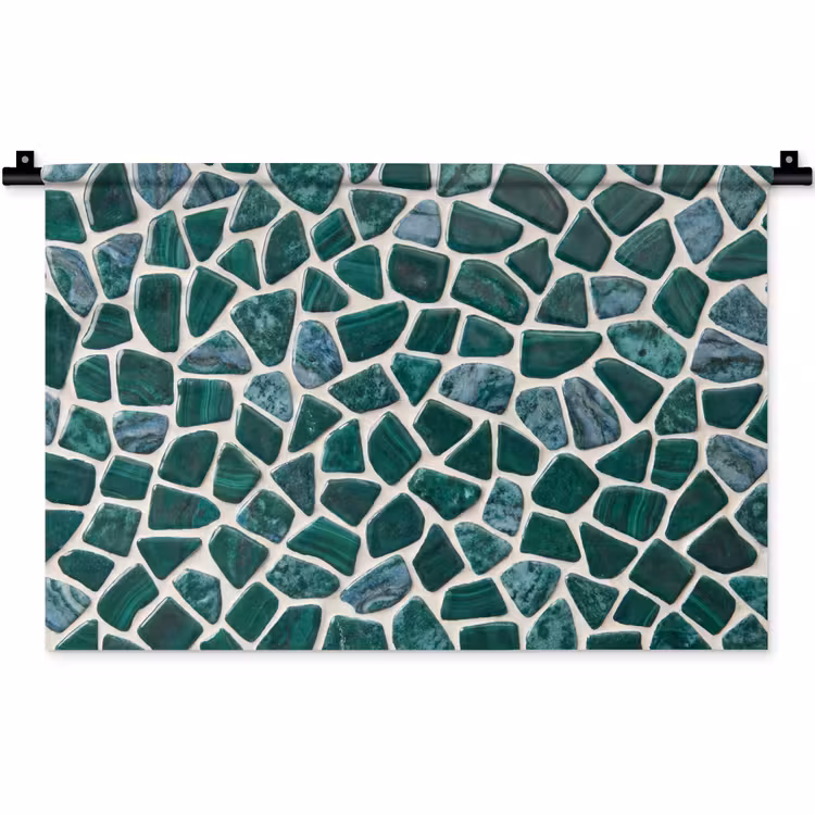 Textuur - Steen - Groen - Abstract - Patroon Wandkleed katoen klein -zz3d
