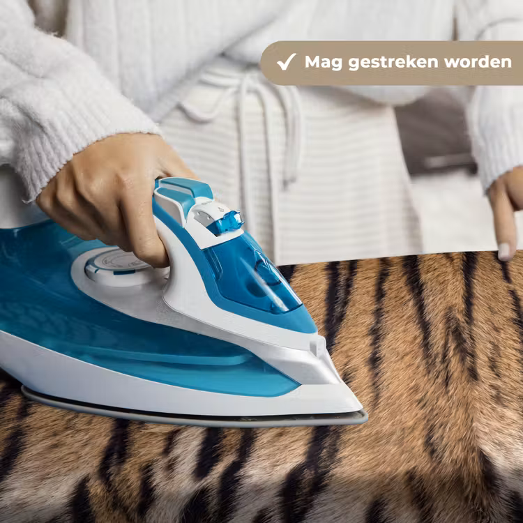 Tijgervacht - Klassiek - Zwart Wandkleed katoen klein -sfeer9