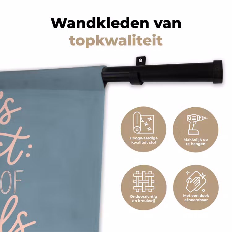 Today's Forecast - Cocktails - Blauw Wandkleed katoen klein -sfeer2