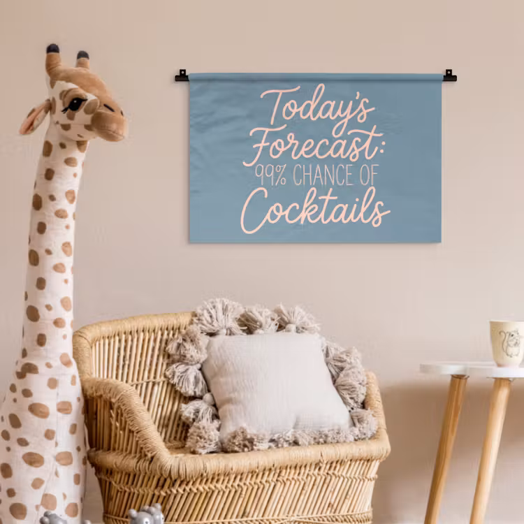 Today's Forecast - Cocktails - Blauw Wandkleed katoen klein -wsfeer5_kind