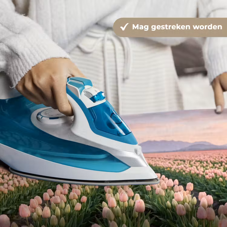 Tulpen - Landschap - Roze Wandkleed katoen klein -sfeer9