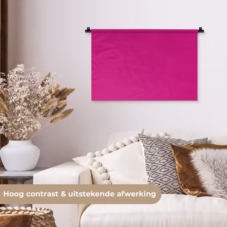 Velvet - Magenta - Roze Wandkleed katoen klein 269 -sfeer1