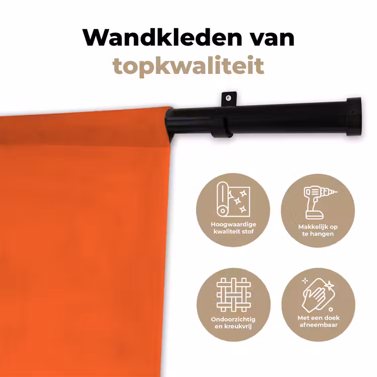 Vivid - Amber - Oranje Wandkleed katoen klein 269 -sfeer2
