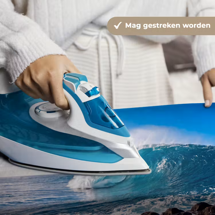 Golf - Oceaan - Brekend - Water - Blauw Wandkleed katoen klein -sfeer9