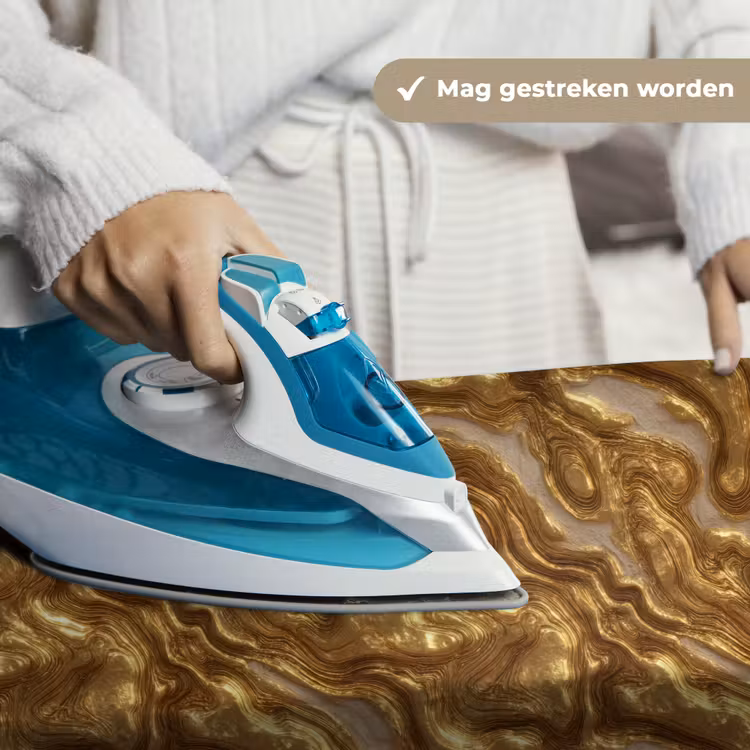 Golven - Organisch - Goud - Crème Wandkleed katoen klein 269 -sfeer9