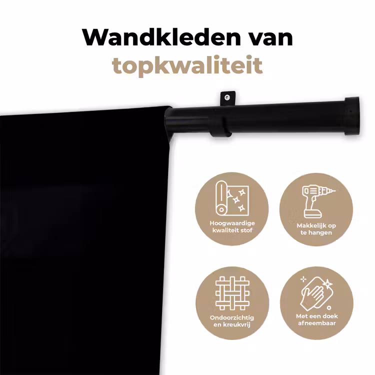 Vrouw - Profiel - Mensen - Zwart-wit Wandkleed katoen klein -sfeer2