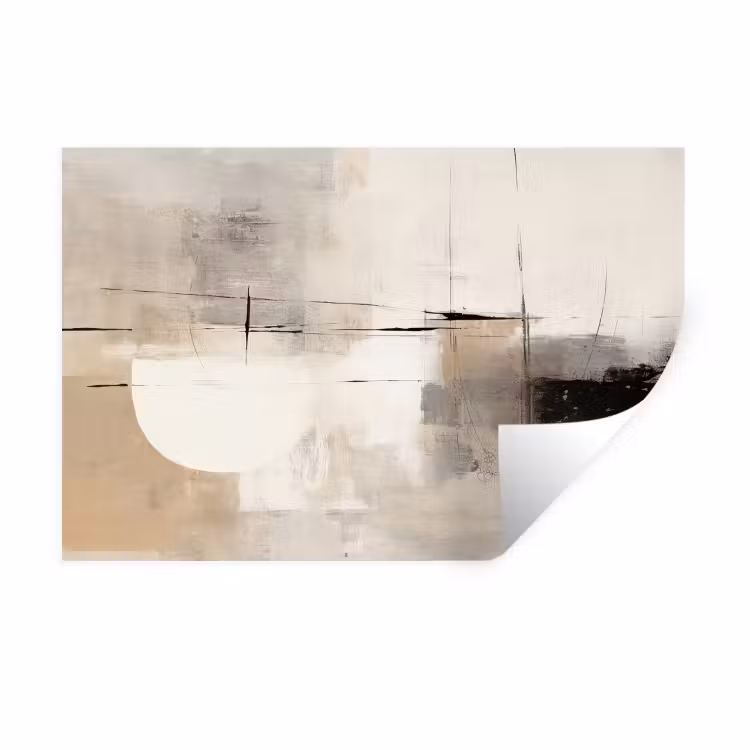 Abstract - Kunst - Grijs Muursticker klein -3d