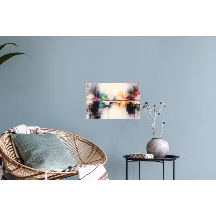 Abstract - Kleurexplosie - Landschap Muursticker klein -plant
