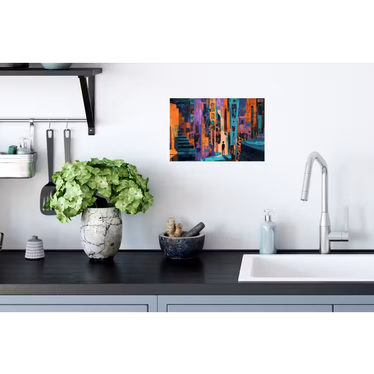 Abstract - Figuren - Kleurrijk Muursticker klein -keuken
