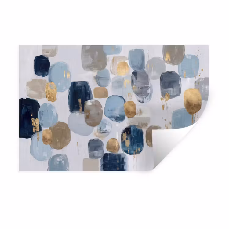 Abstract - Goud - Vormen Muursticker klein -3d