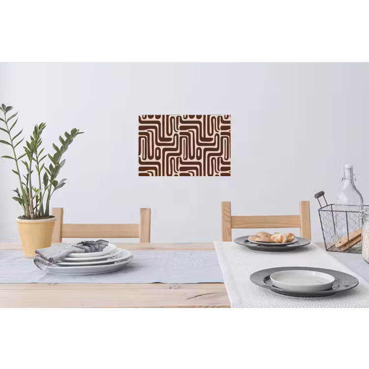 Abstract - Patroon - Bruin Muursticker klein 286 -eettafel