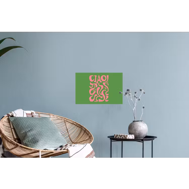 Abstract - Roze - Ciao - Vormen Muursticker klein -plant