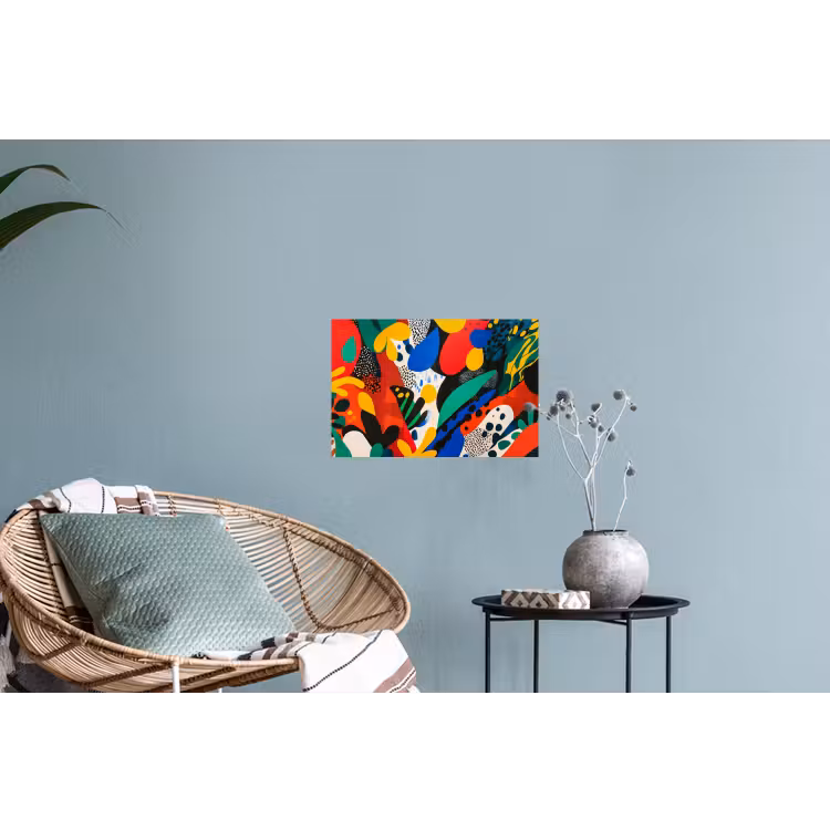 Abstract - Planten - Vormen - Kleurrijk Muursticker klein -plant