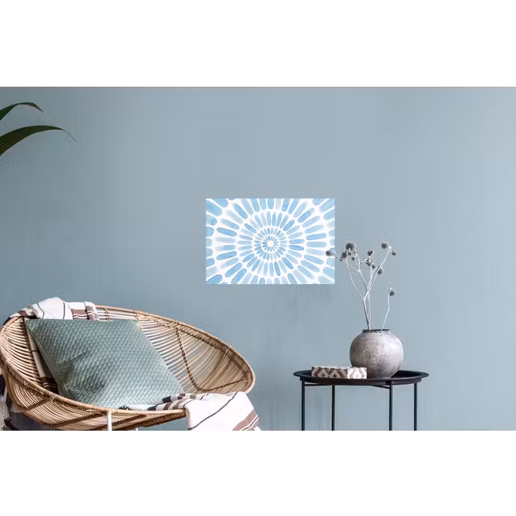 Abstract - Vormen - Kunst - Aquarel - Blauw Muursticker klein -plant