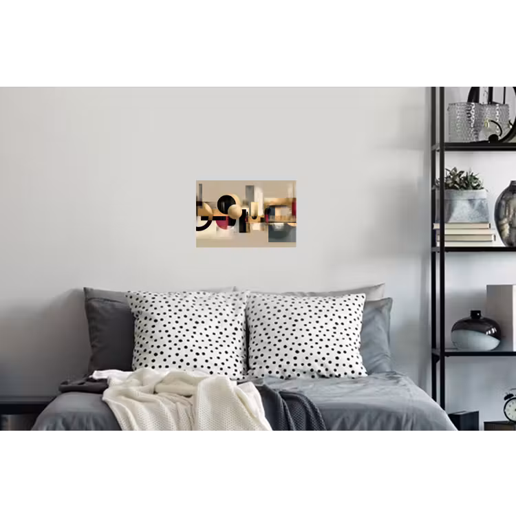 Abstract - Vormen - Beige - Texturen Muursticker klein -slaapkamer