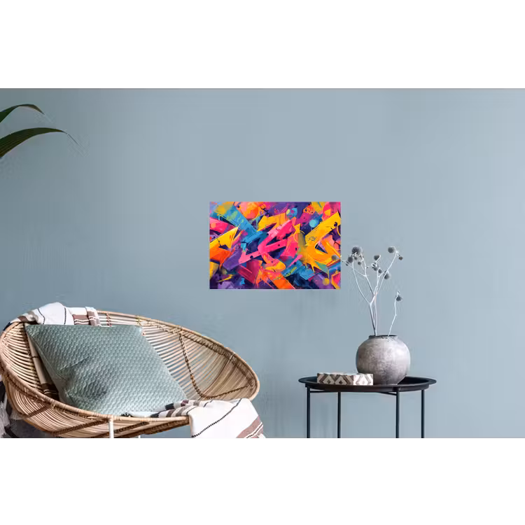 Abstract - Vormen - Kleurrijk Muursticker klein -plant