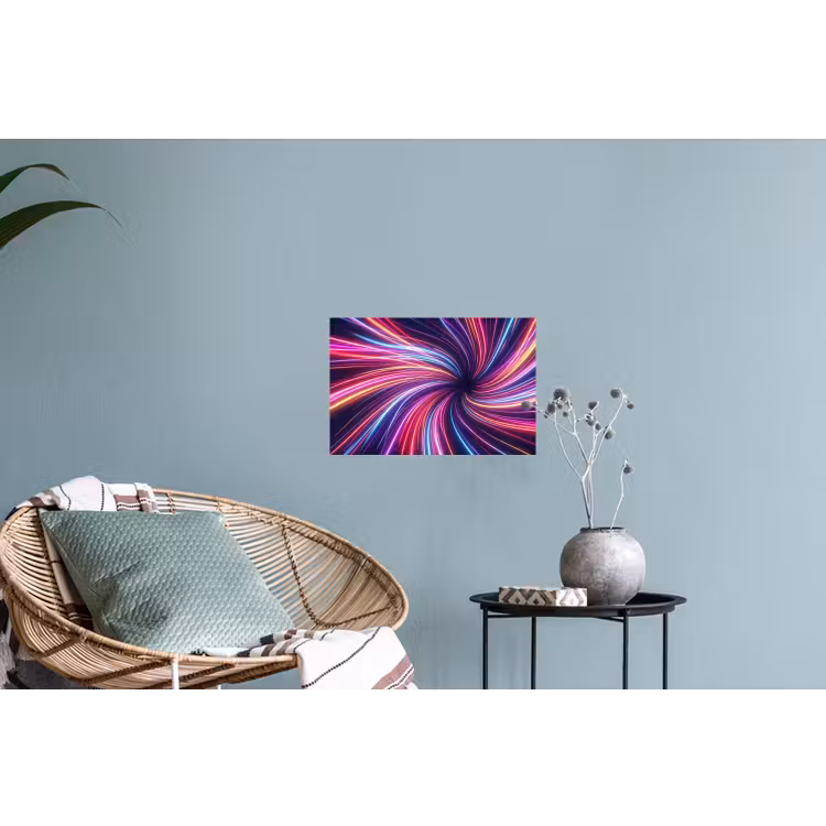 Abstract - Swirl - Futuristic - Neon Muursticker klein -plant
