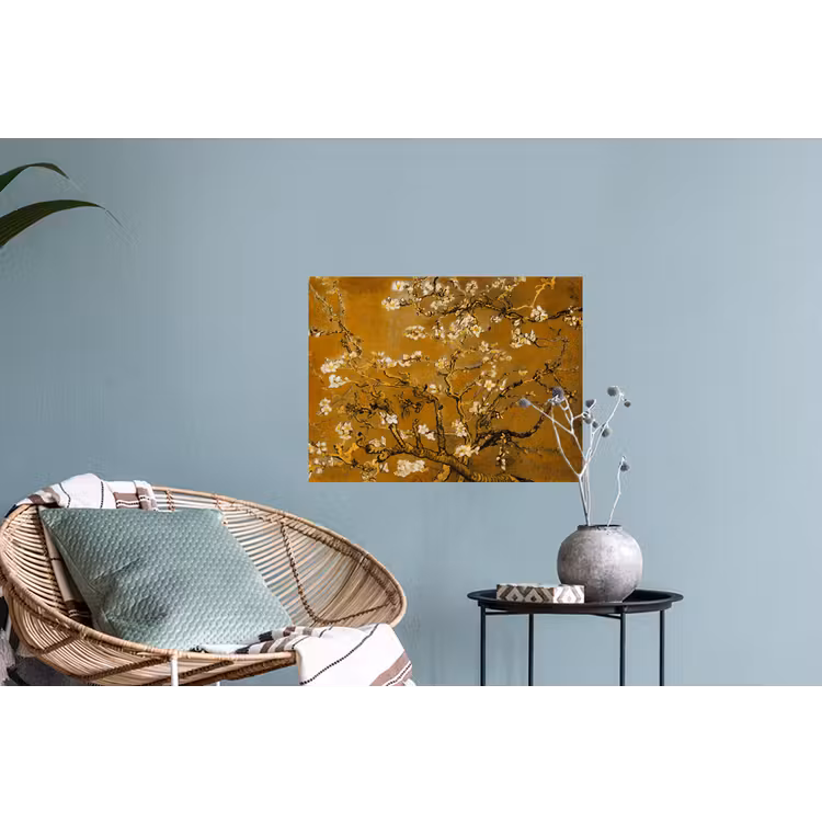 Amandelbloesem - Vincent van Gogh - Goud Muursticker klein -plant