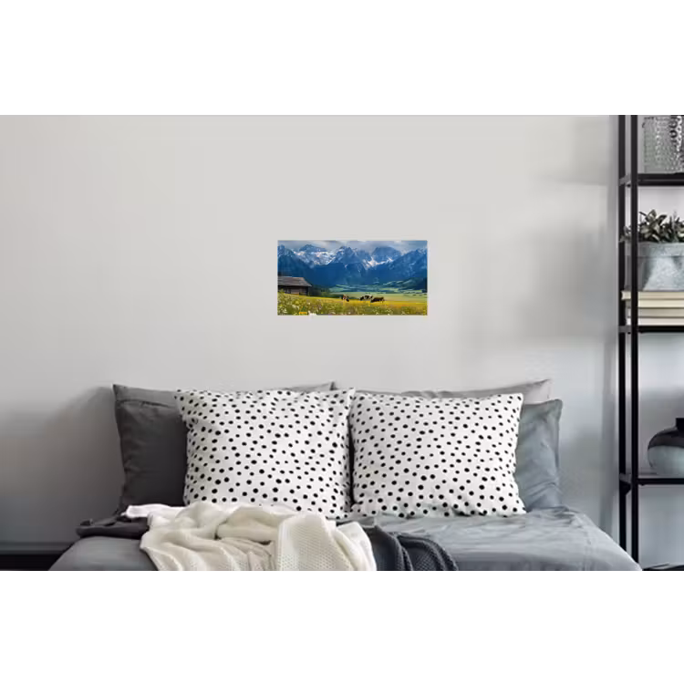 Alpen - Weide - Bergen - Koeien Muursticker klein -slaapkamer