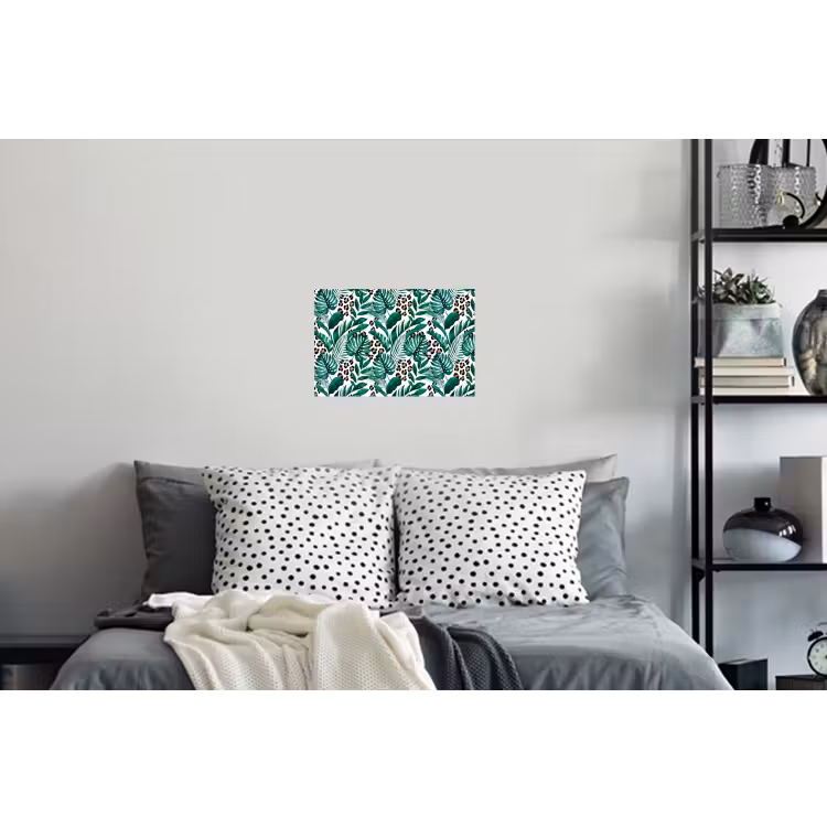 Dierenprint - Panter - Bladeren - Tropisch - Jungle Muursticker klein -slaapkamer