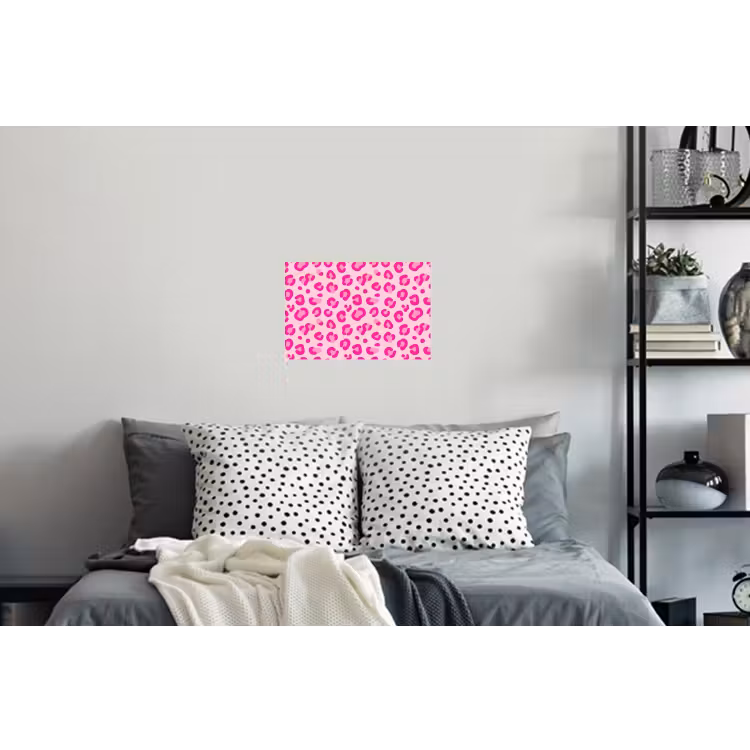 Dierenprint - Patroon - Abstract - Modern - Roze Muursticker klein -slaapkamer