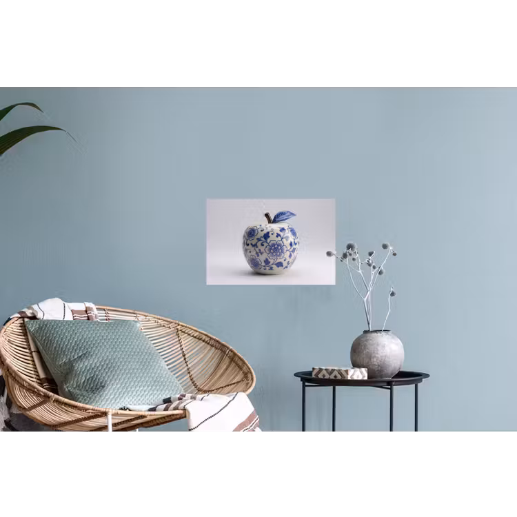 Appel - Blauw - Klassiek Muursticker klein -plant