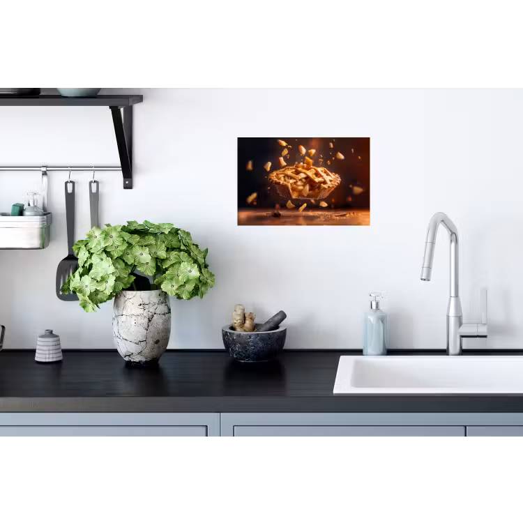 Appel - Taart - Warm - Eten Muursticker klein -keuken