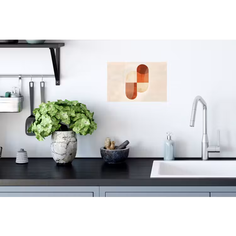 Bogen - Beige - Vormen Muursticker klein -keuken