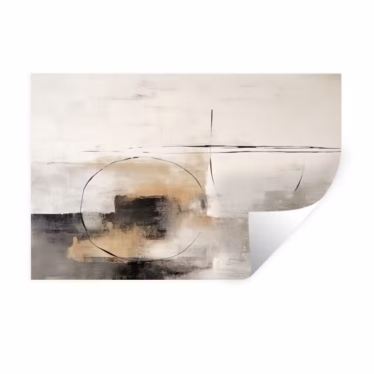 Kunst - Abstract - Grijs - Industrieel Muursticker klein -3d