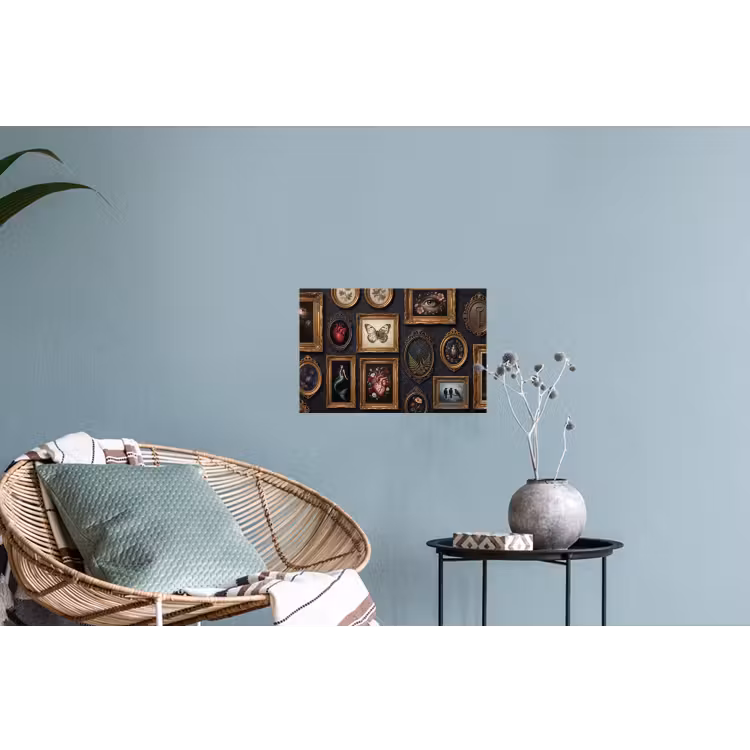 Kunst - Collectie - Vintage - Klassiek - Donker Muursticker klein -plant