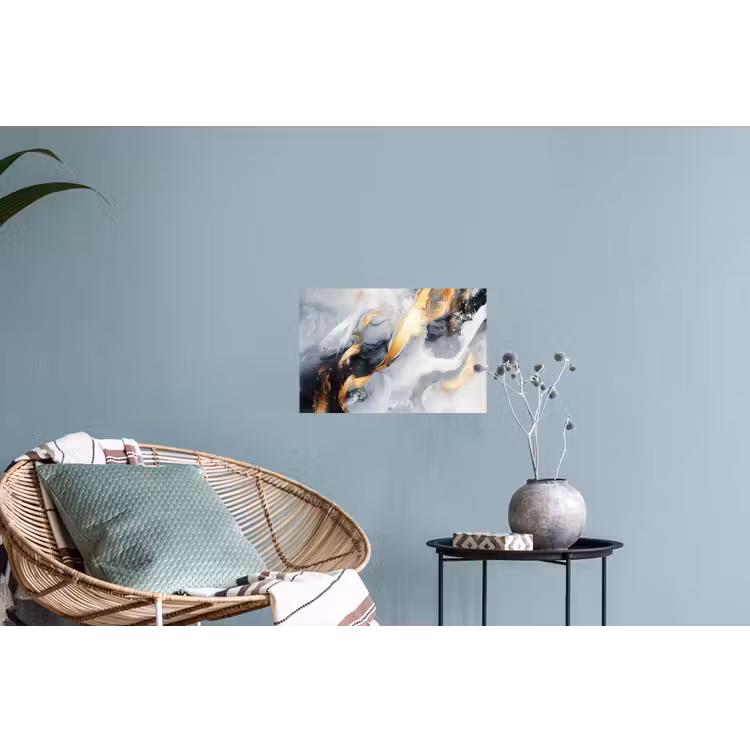 Kunst - Goud - Luxe - Abstract - Modern Muursticker klein -plant