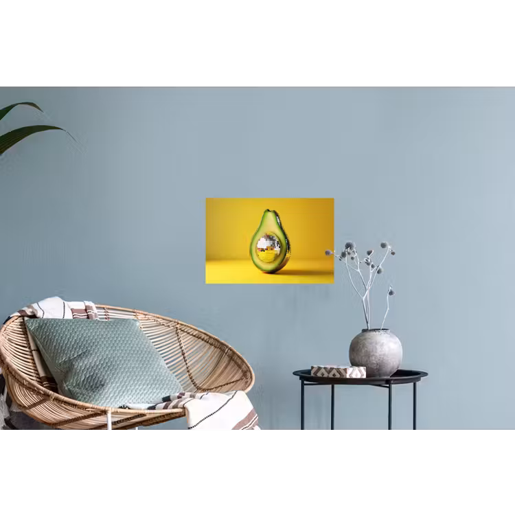 Avocado - Discobal - Geel - Glitter Muursticker klein -plant
