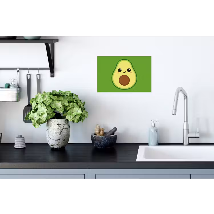 Avocado - Groen - Speels Muursticker klein -keuken
