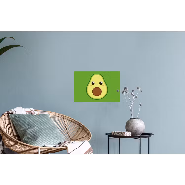 Avocado - Groen - Speels Muursticker klein -plant